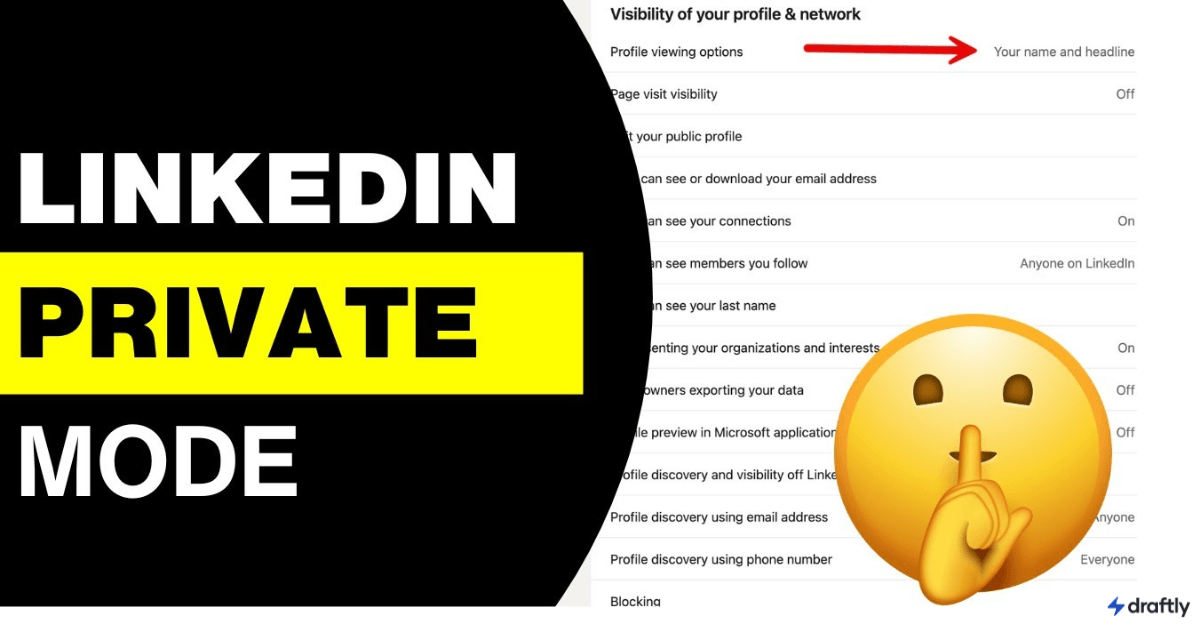linkedin private mode